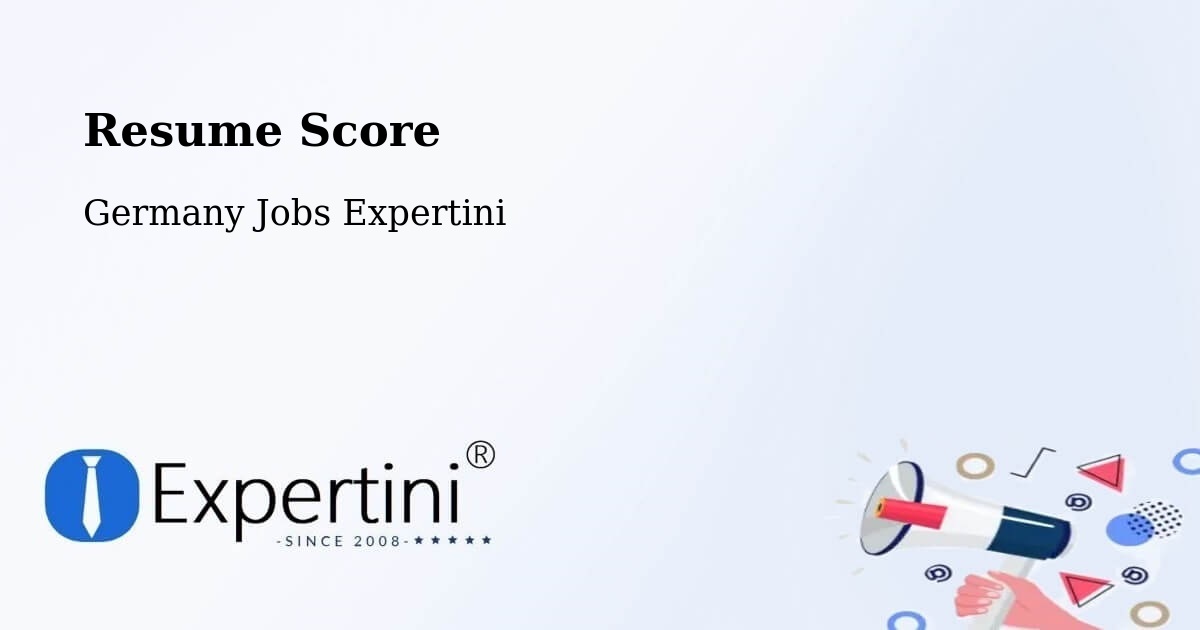 Resume Score & Job Description Match Tool – Munich - Germany Jobs Expertini